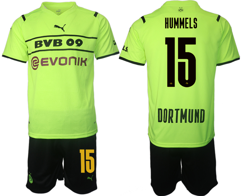 Men 2021-2022 Club Borussia Dortmund Cup green #15 Soccer Jersey->borussia dortmund jersey->Soccer Club Jersey